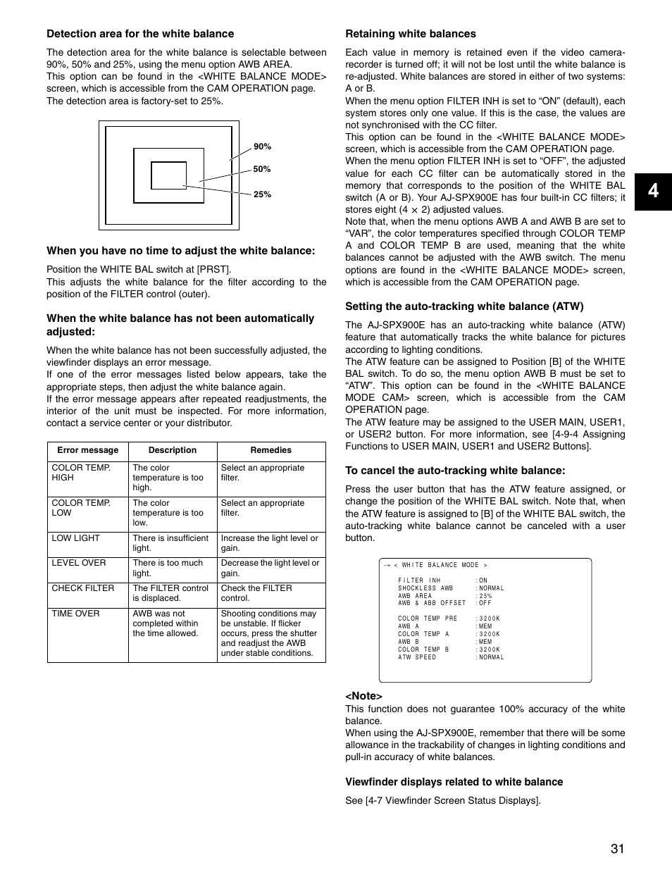 Panasonic SPX900 User Manual | Page 31 / 118