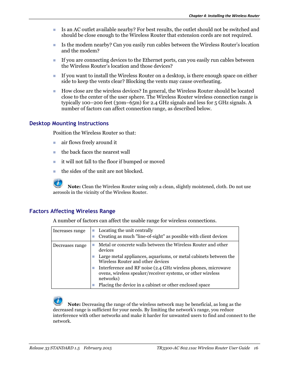 ARRIS TR3300-AC Users Guide User Manual | Page 16 / 64