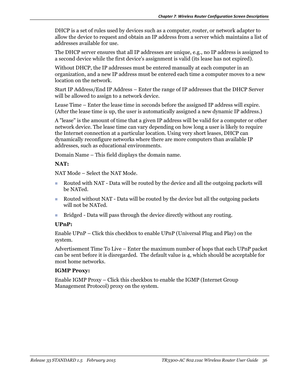 ARRIS TR3300-AC Users Guide User Manual | Page 36 / 64