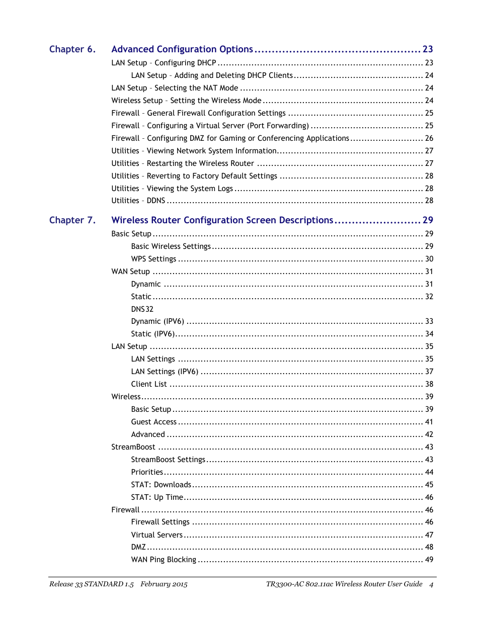 ARRIS TR3300-AC Users Guide User Manual | Page 4 / 64