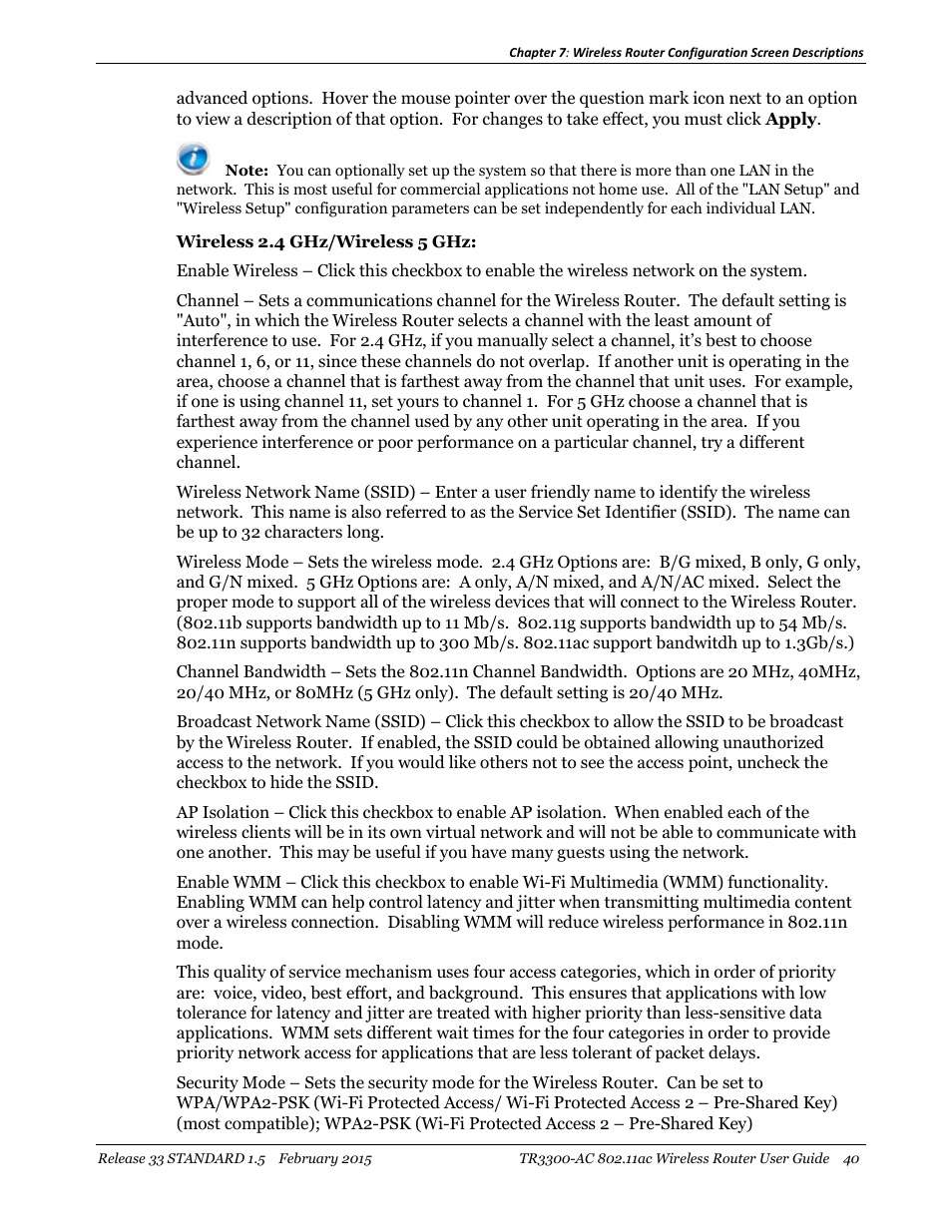 ARRIS TR3300-AC Users Guide User Manual | Page 40 / 64