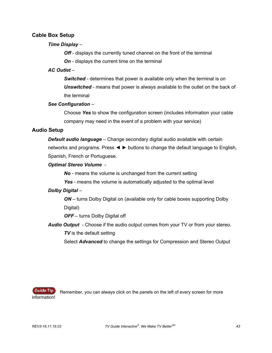 ARRIS DCT6208 TVGuide DVR Manual User Manual | Page 47 / 59