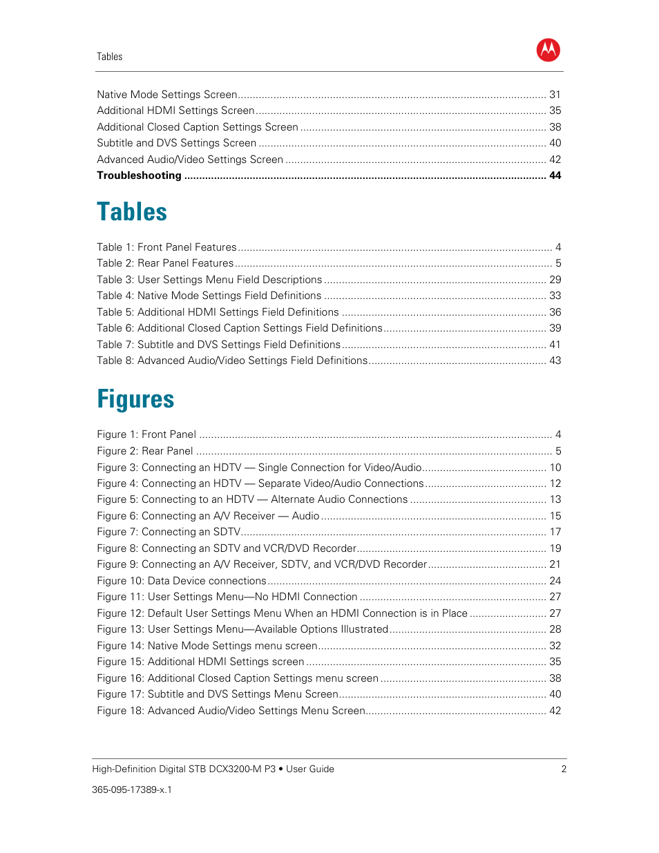 Tables, Figures | ARRIS DCX3200MP3 User Guide User Manual | Page 9 / 54