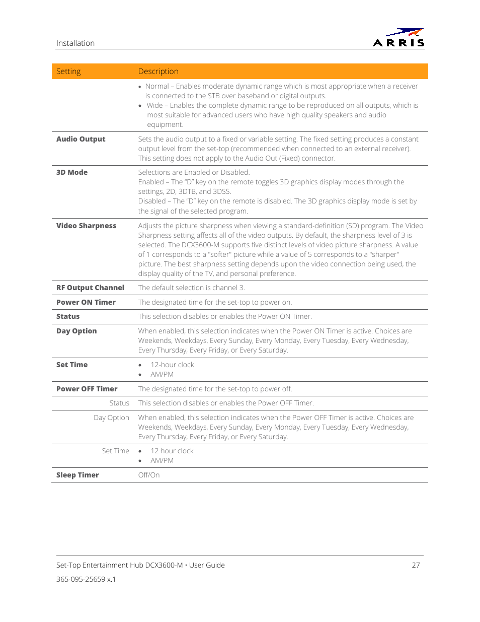 ARRIS DCX3600 User Guide User Manual | Page 34 / 42