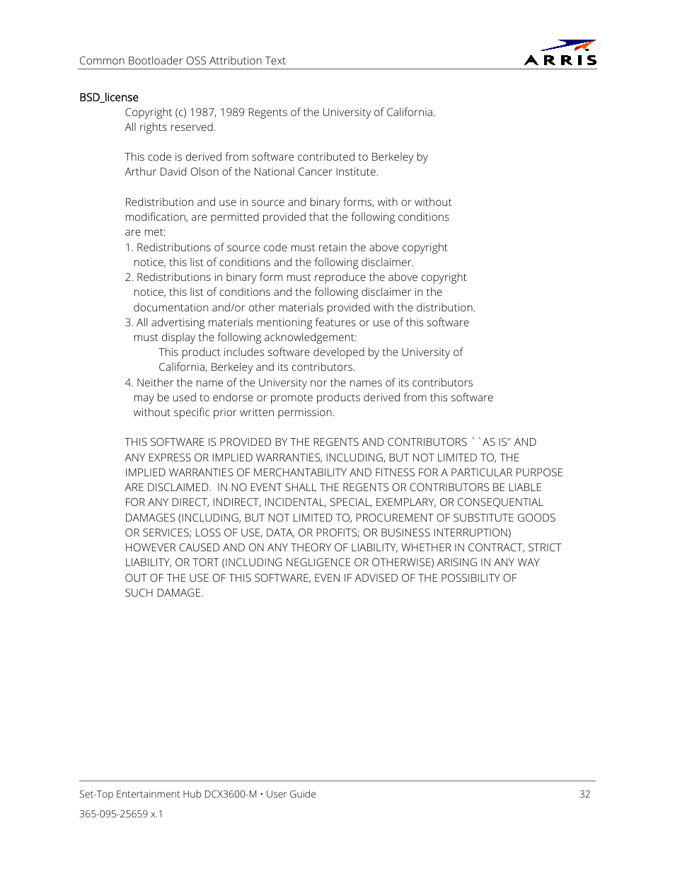 ARRIS DCX3600 User Guide User Manual | Page 39 / 42