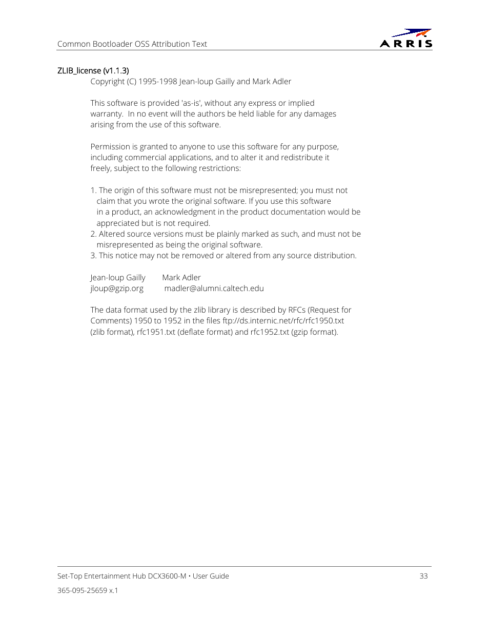 ARRIS DCX3600 User Guide User Manual | Page 40 / 42
