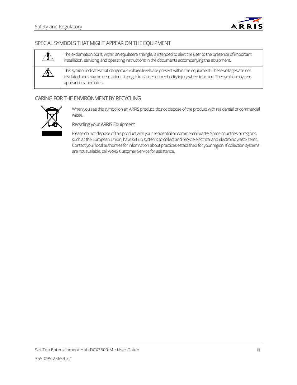ARRIS DCX3600 User Guide User Manual | Page 5 / 42