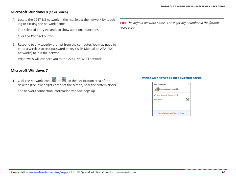 Microsoft windows 7 (continued), Microsoft windows 7 | ARRIS 2247-N8-10NA User Manual User Manual | Page 51 / 68
