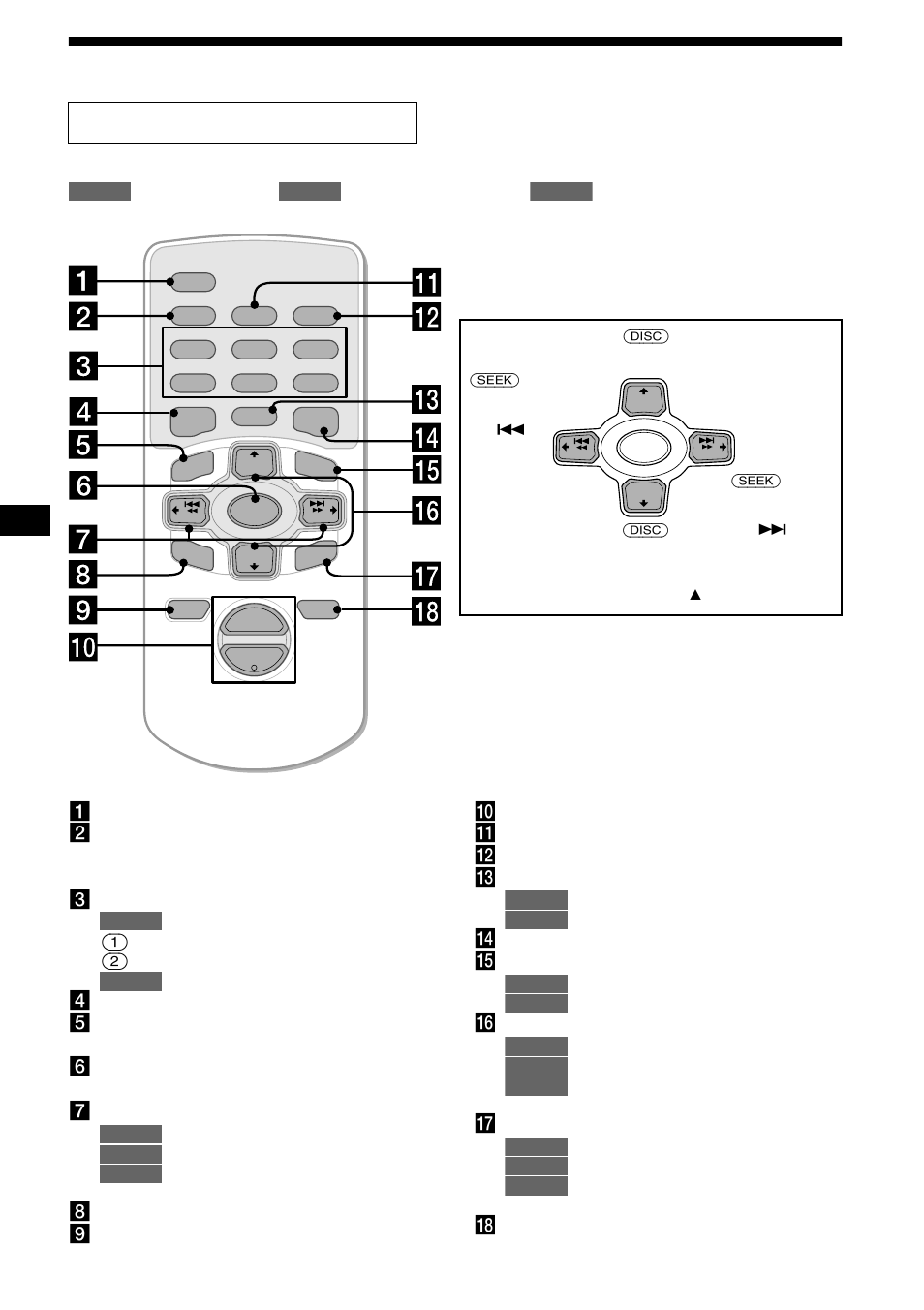 Location of controls, 4location of controls, Card remote commander rm-x113 | Sony CDX-CA850 User Manual | Page 4 / 204