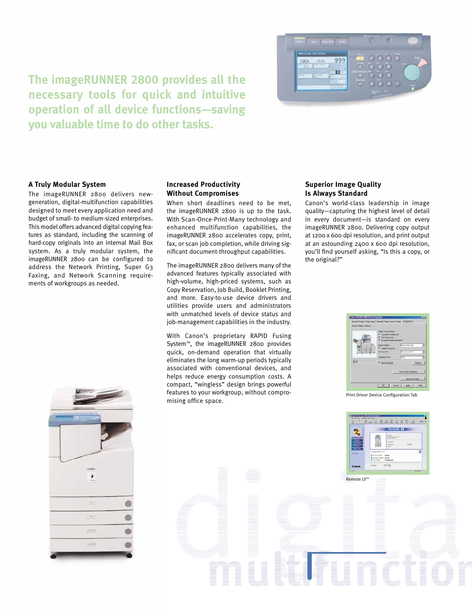Canon IMAGERUNNER 2800 User Manual | Page 3 / 8