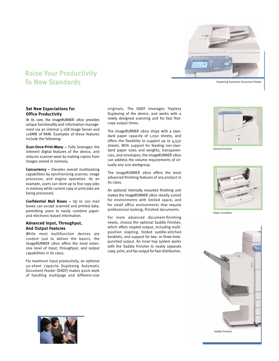 Raise your productivity to new standards | Canon IMAGERUNNER 2800 User Manual | Page 4 / 8