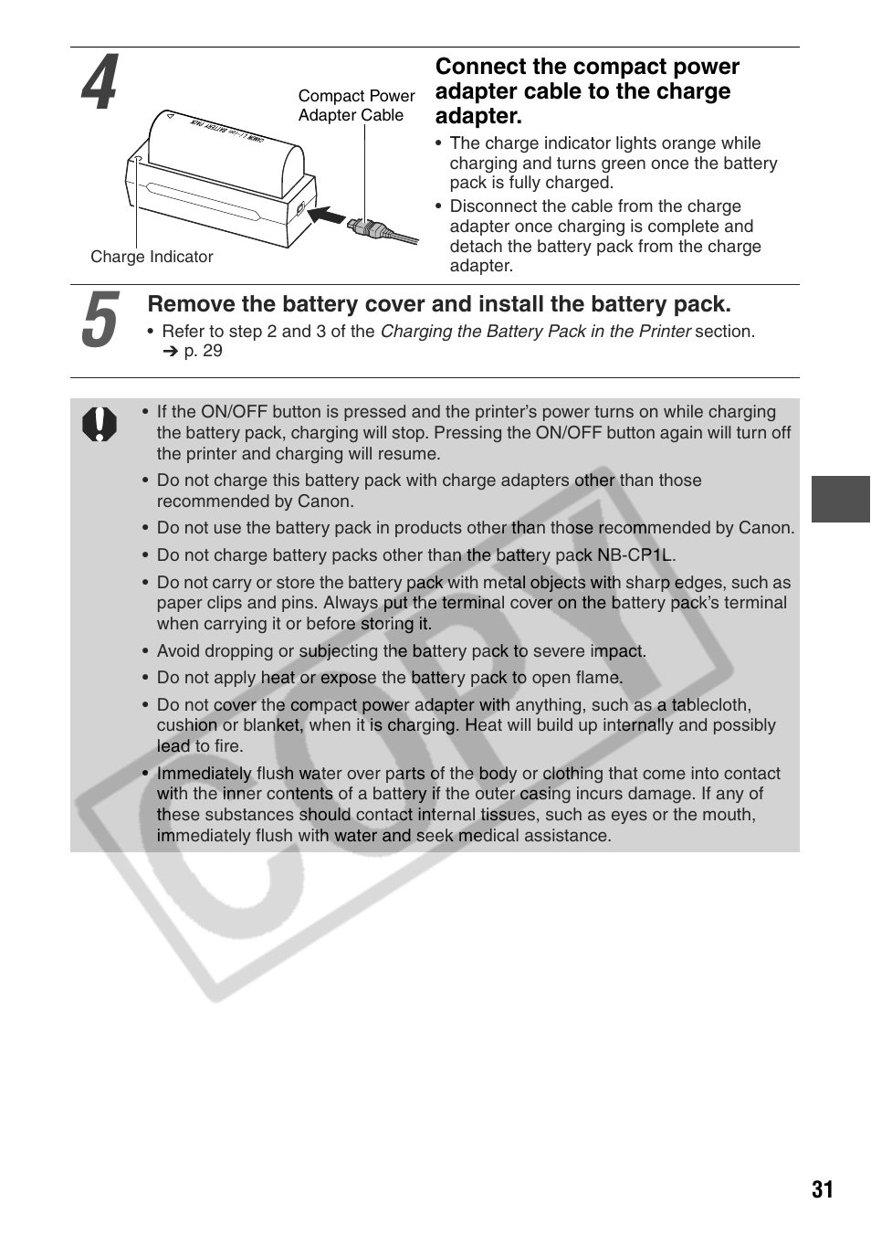 Canon CP200 User Manual | Page 32 / 53