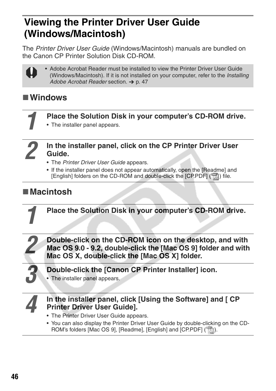 Canon CP200 User Manual | Page 47 / 53