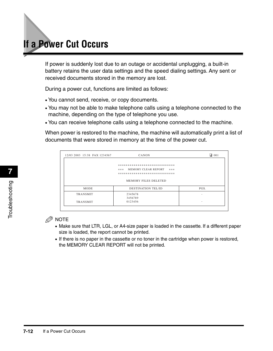 If a power cut occurs | Canon MF5550 User Manual | Page 82 / 98