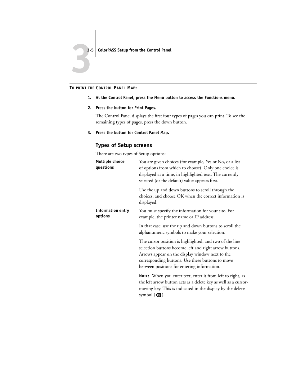 Types of setup screens | Canon Z5000 User Manual | Page 41 / 168
