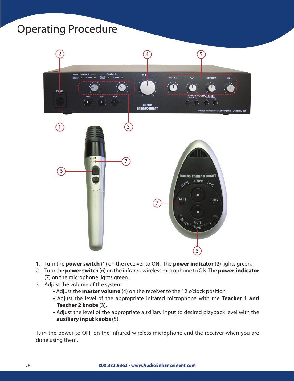 Operating procedure | Audio Enhancement Product Manual User Manual | Page 26 / 59