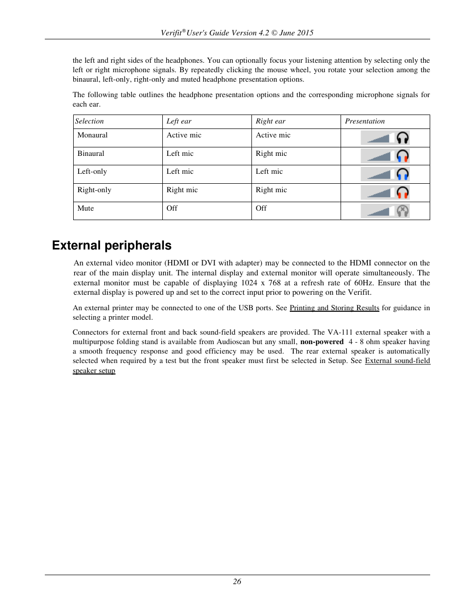 External peripherals | Audioscan Verifit 2 User Manual | Page 26 / 156