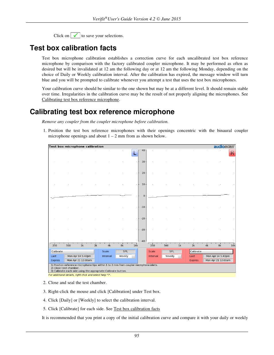Test box calibration facts, Calibrating test box reference microphone | Audioscan Verifit 2 User Manual | Page 95 / 156