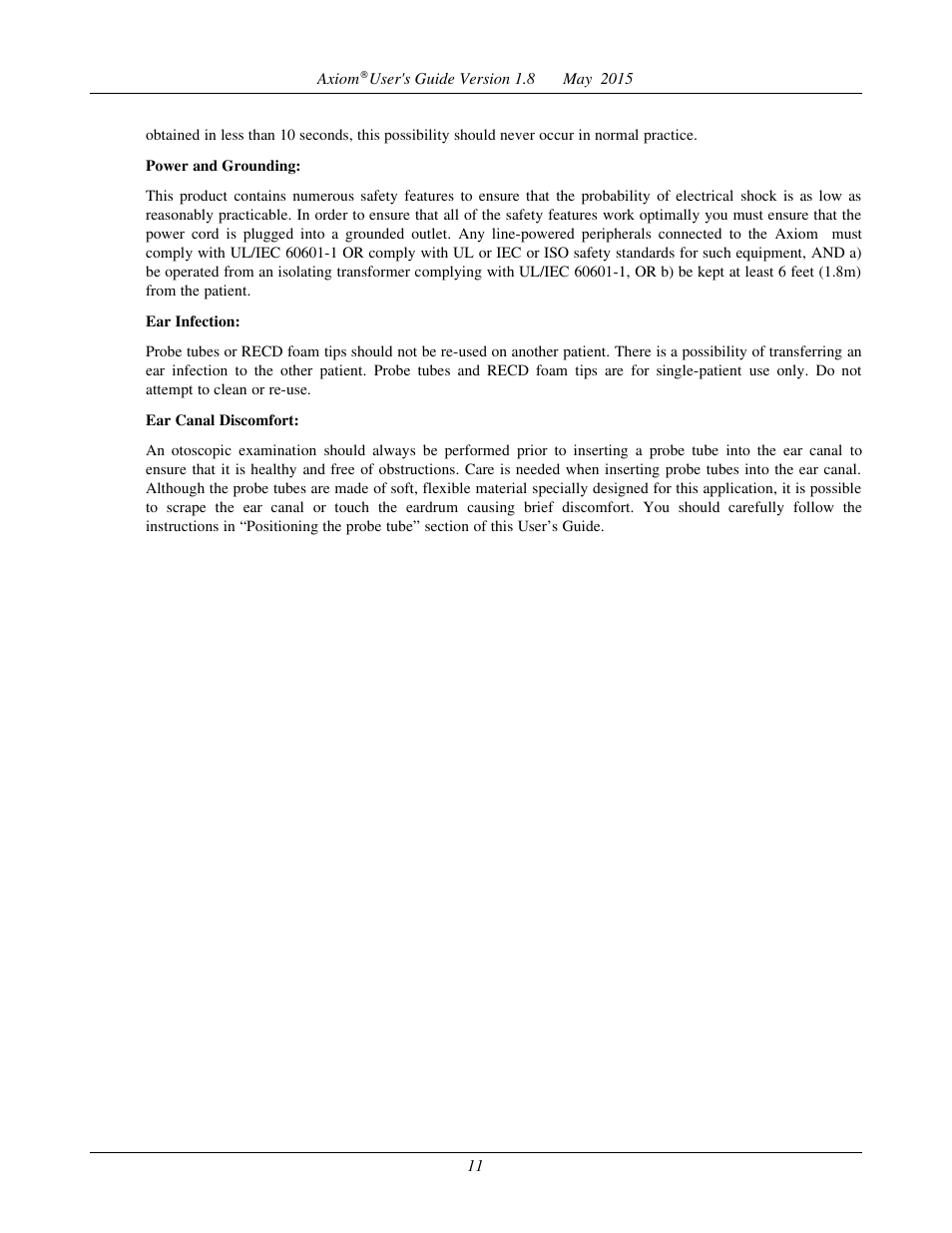 Audioscan Axiom User Manual | Page 11 / 130
