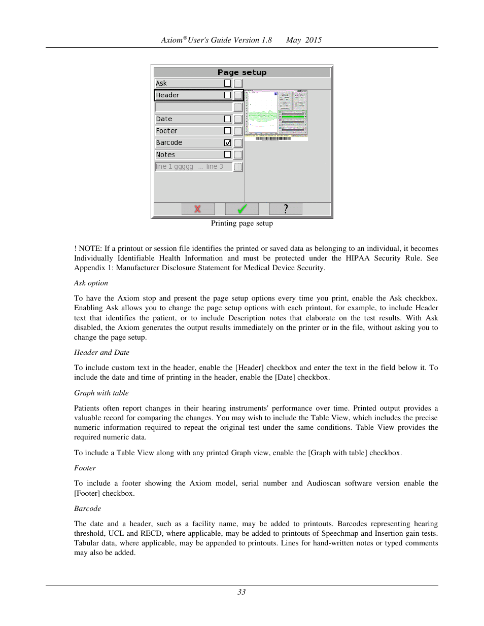Audioscan Axiom User Manual | Page 33 / 130