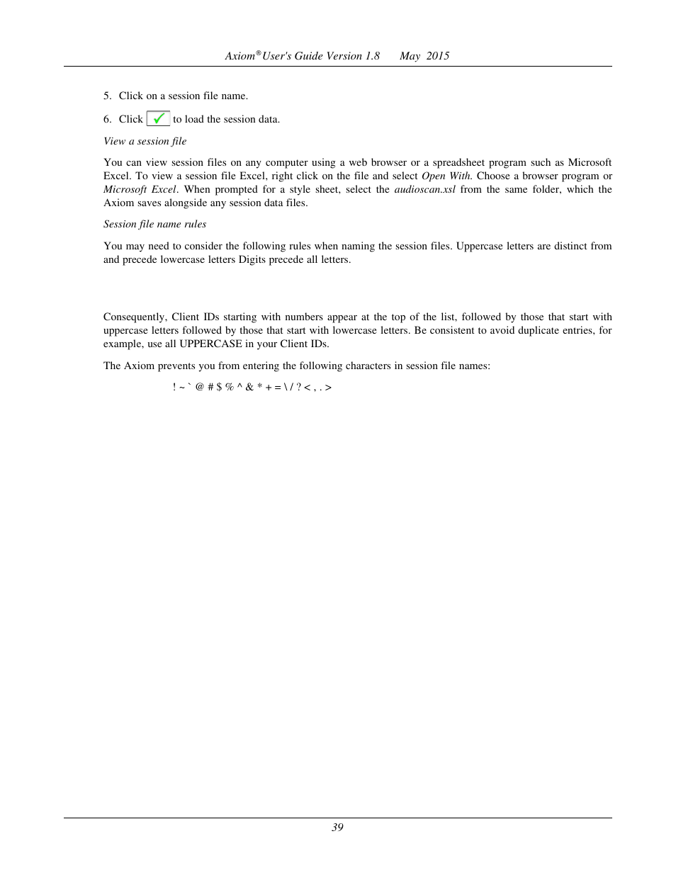 8 test box measures - setup, Test box screen, Format | Audioscan Axiom User Manual | Page 39 / 130