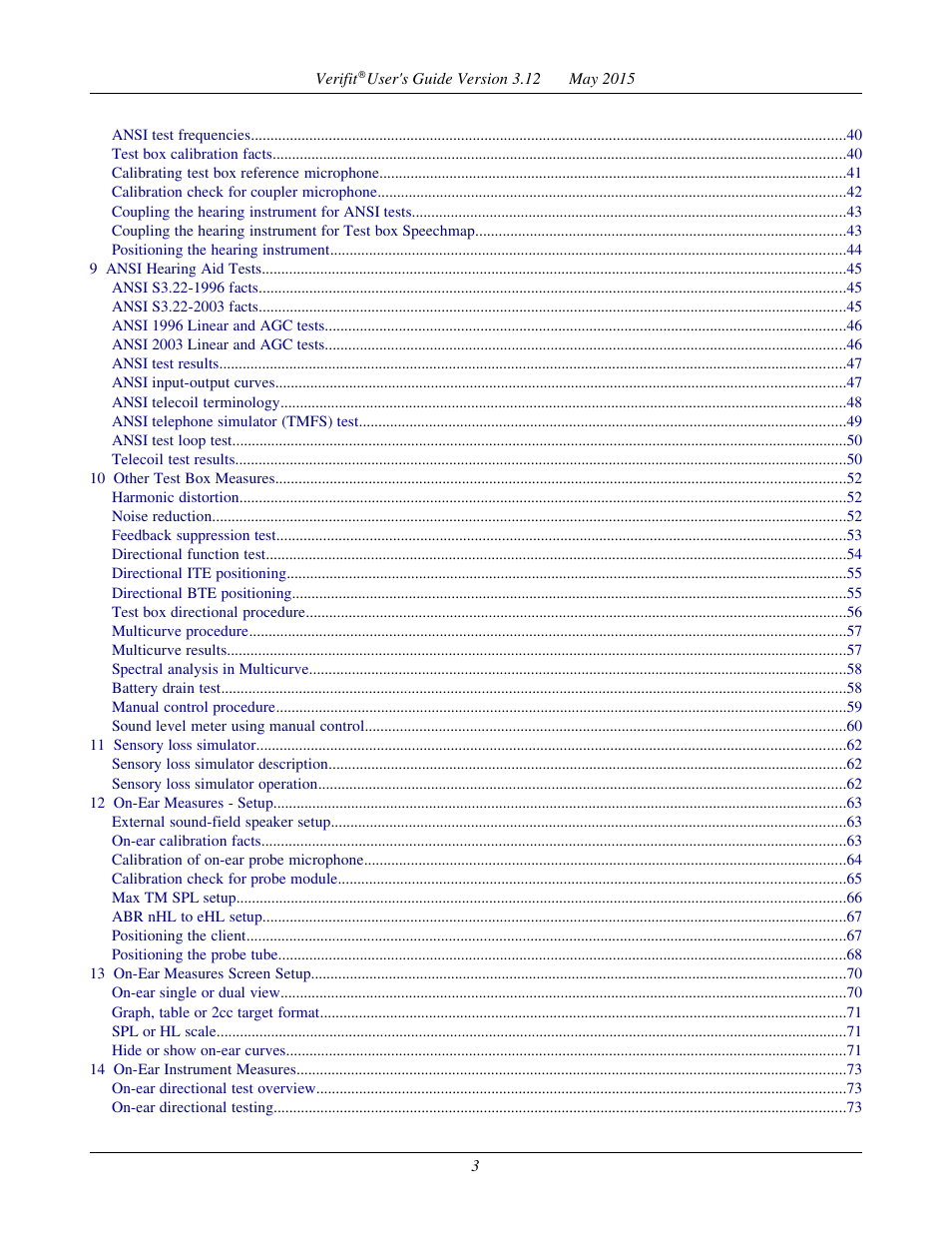 Audioscan Verifit User Manual | Page 3 / 155