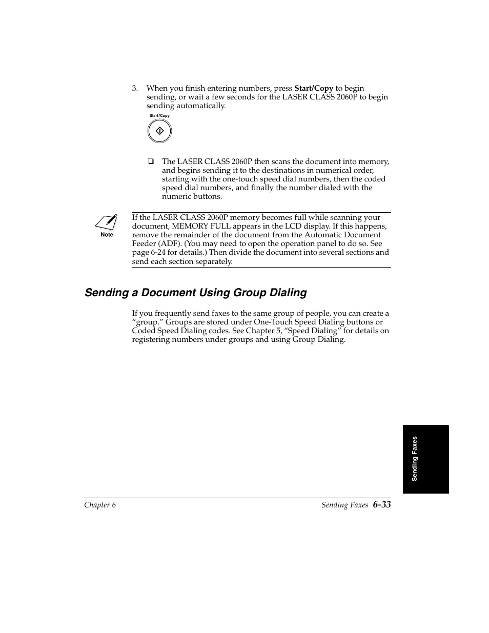 Sending a document using group dialing -33, Sending a document using group dialing | Canon H12157 User Manual | Page 177 / 359