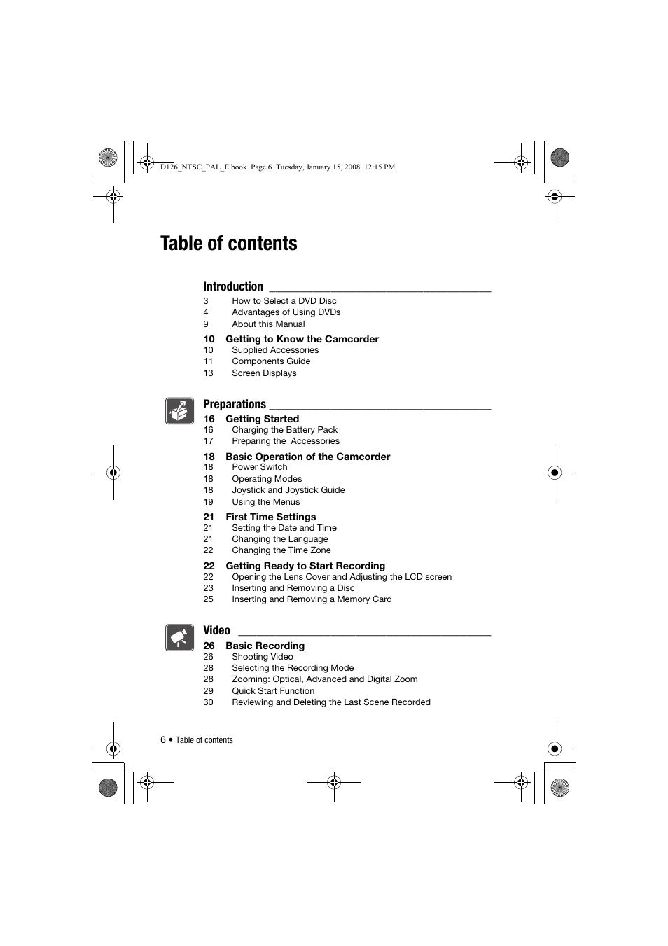 Canon DC301 User Manual | Page 6 / 87