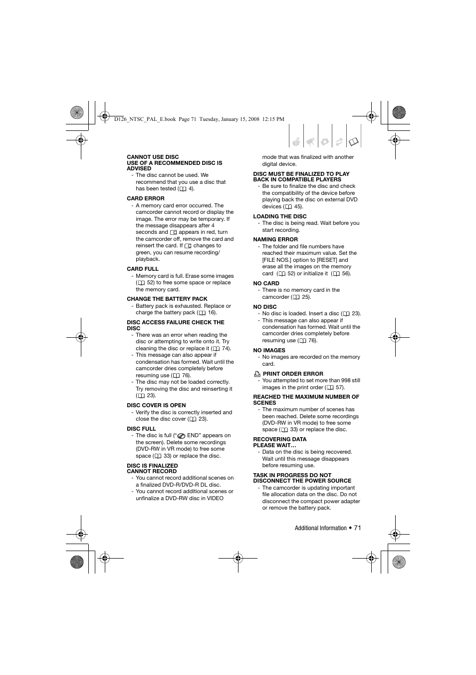 Canon DC301 User Manual | Page 71 / 87