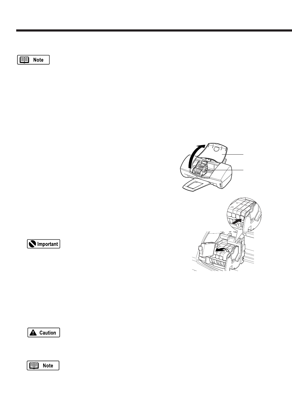 Chp.9: replacing the ink tanks, Replacing the ink tanks | Canon BJC-3000 User Manual | Page 32 / 80