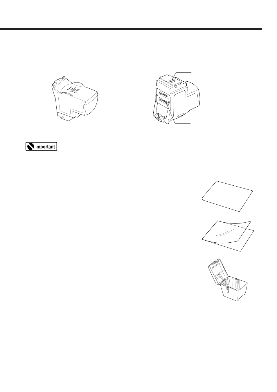 Before using the scanner, Color image scanner cartridge is-32, White calibration sheet | Scanning holder, Bj cartridge container, Paper size, Using the scanner | Canon BJC-3000 User Manual | Page 39 / 80