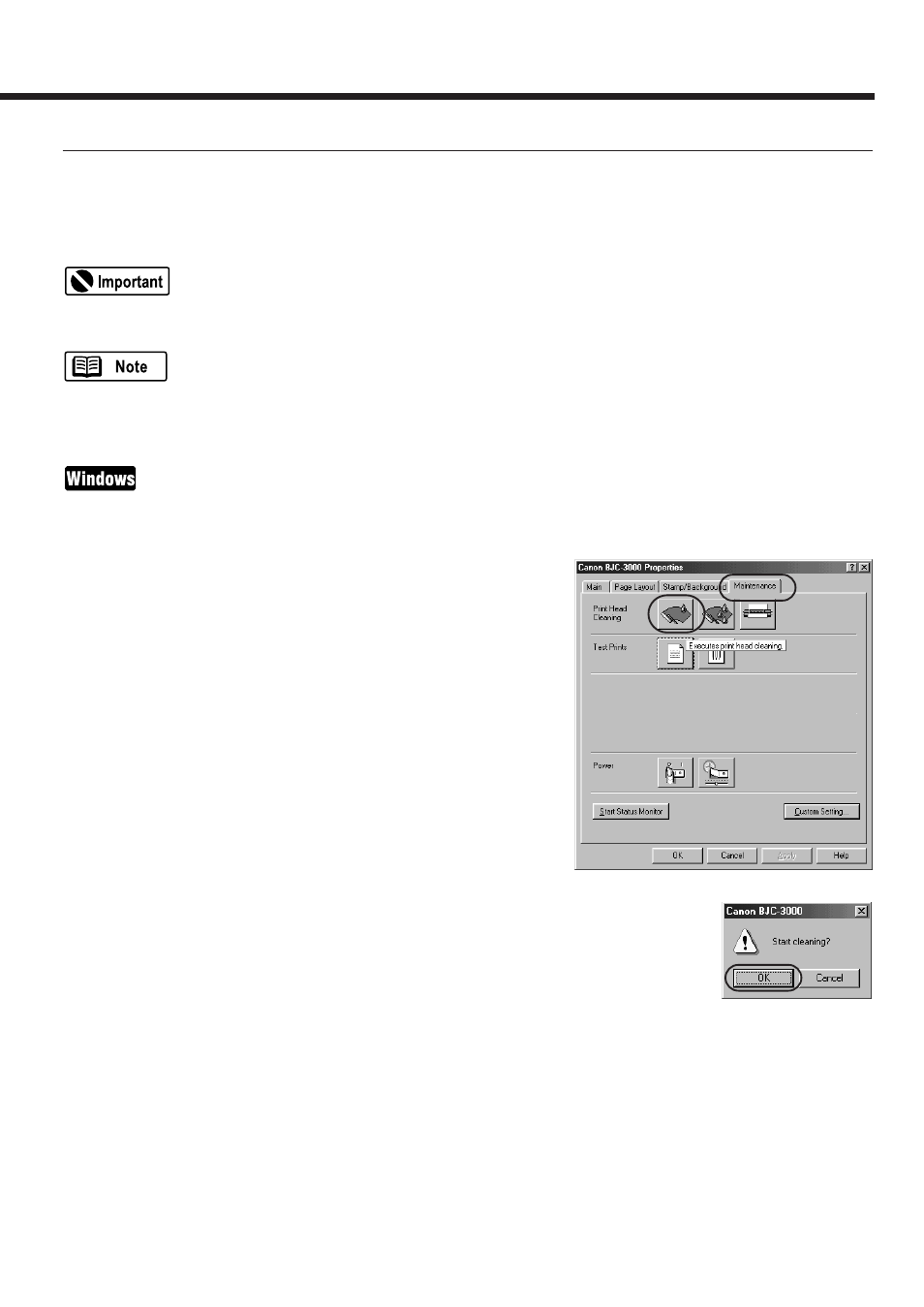 Cleaning the print head | Canon BJC-3000 User Manual | Page 53 / 80