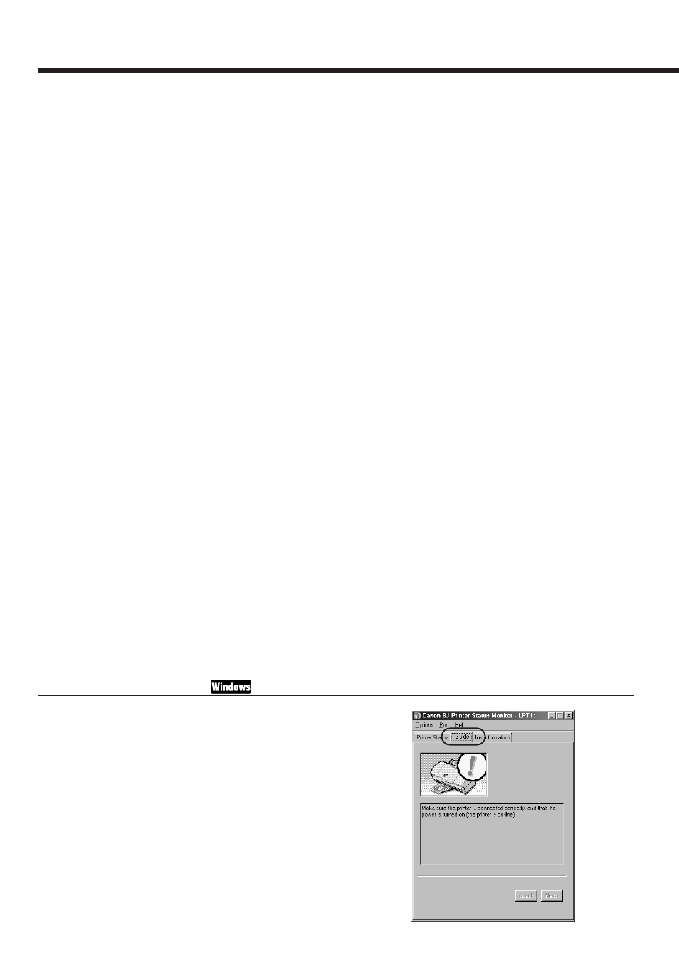 Chp.14: troubleshooting, When an error occurs, Troubleshooting | Canon BJC-3000 User Manual | Page 62 / 80