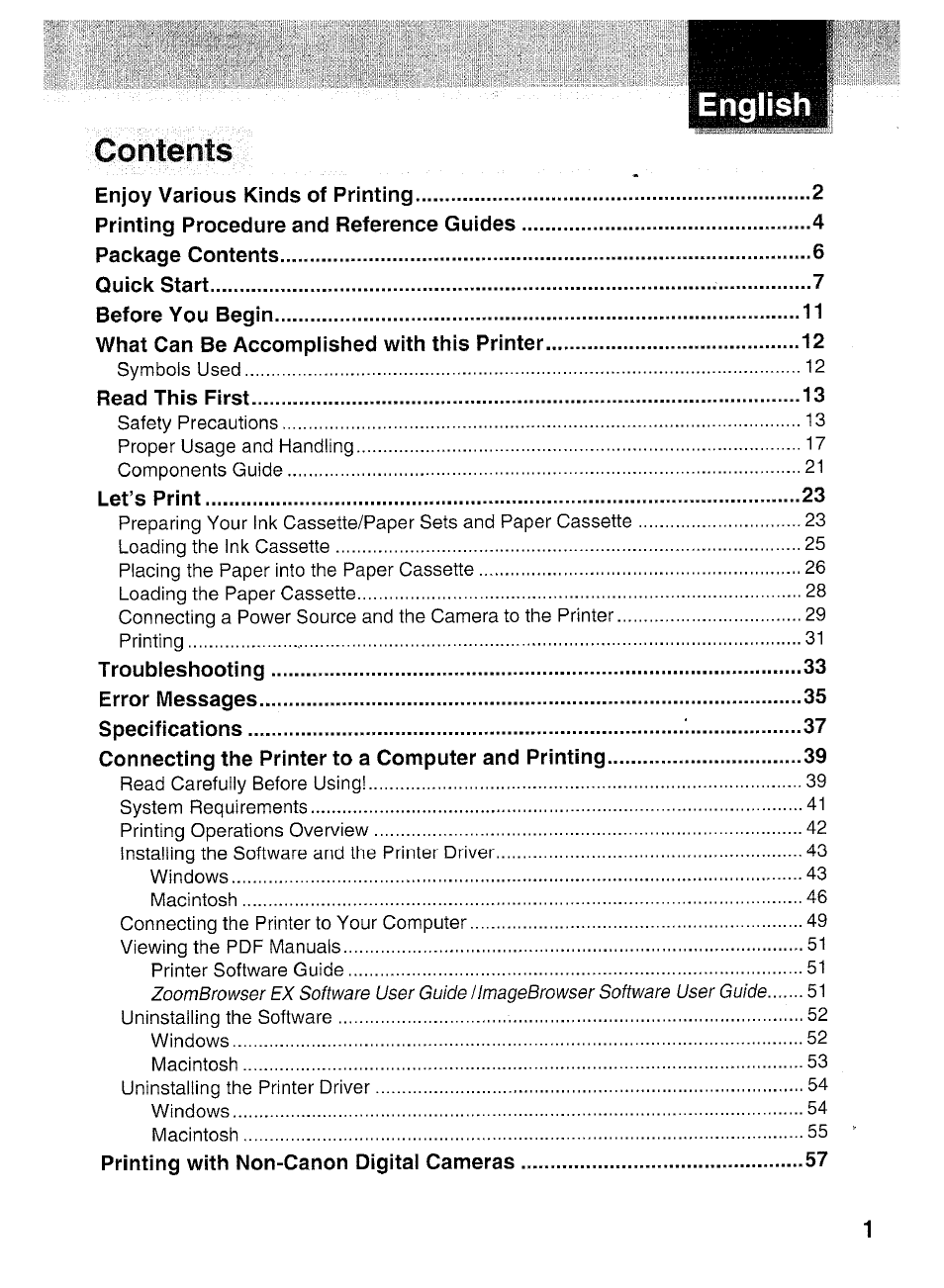 Canon SELPHY CP400 User Manual | Page 2 / 97