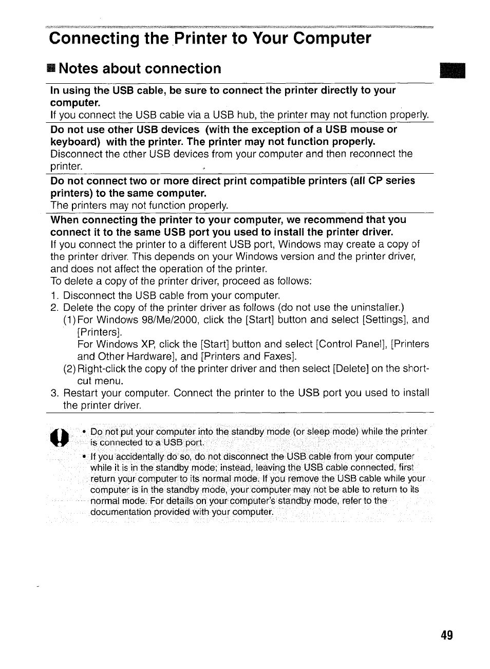 Connection | Canon SELPHY CP400 User Manual | Page 50 / 97
