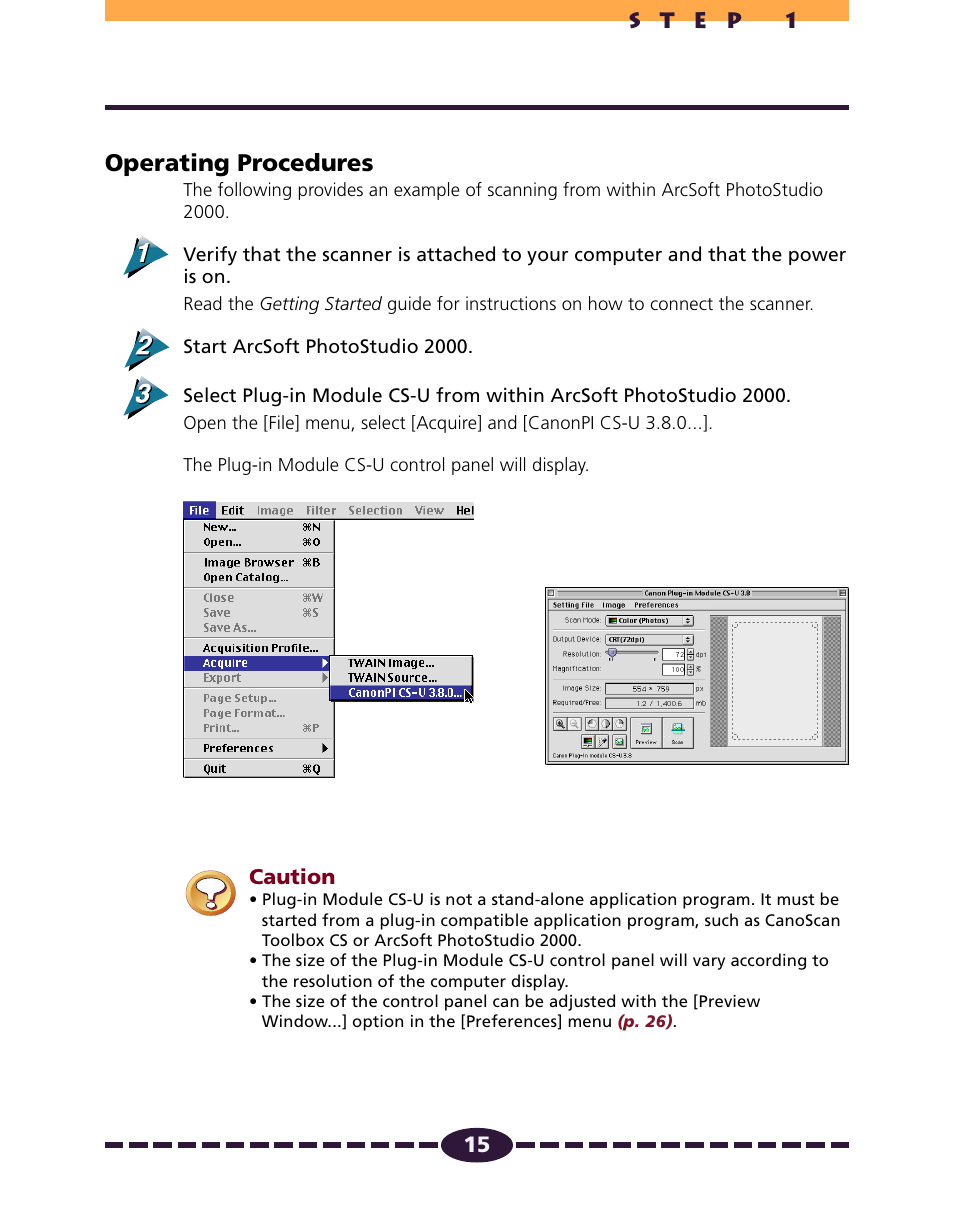 Operating procedures | Canon N650U User Manual | Page 15 / 67