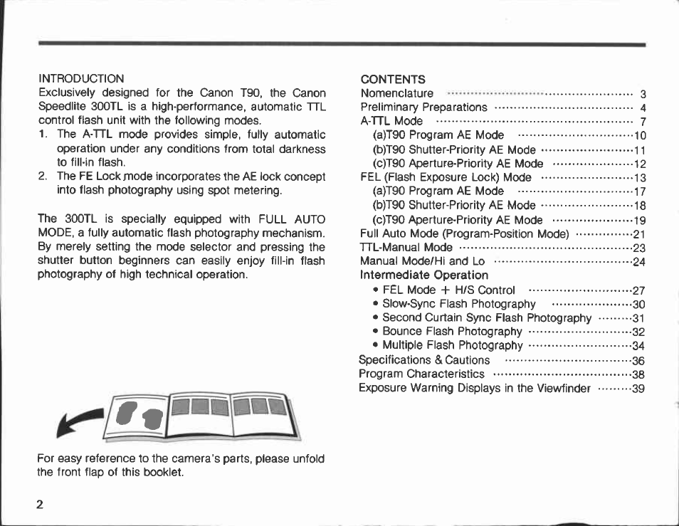Preliminary preparations, Loading the batteries, Notes | Canon 300 TL User Manual | Page 3 / 74