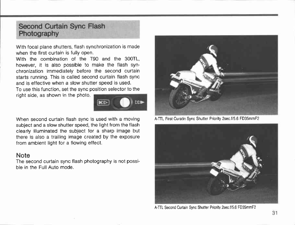 A] t90 program ae mode | Canon 300 TL User Manual | Page 31 / 74