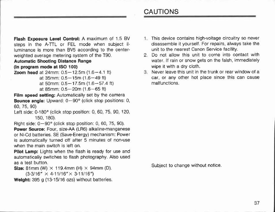 Full auto mode (p-position mode), I it','« a, Ji oe gt i | Canon 300 TL User Manual | Page 39 / 74