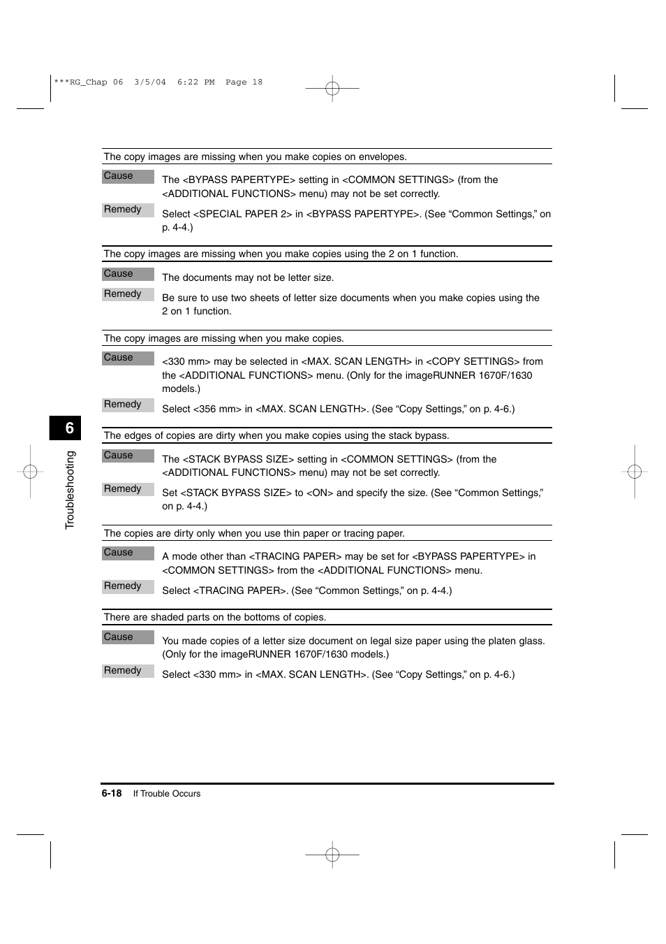 Canon IMAGERUNNER 1670F User Manual | Page 119 / 134
