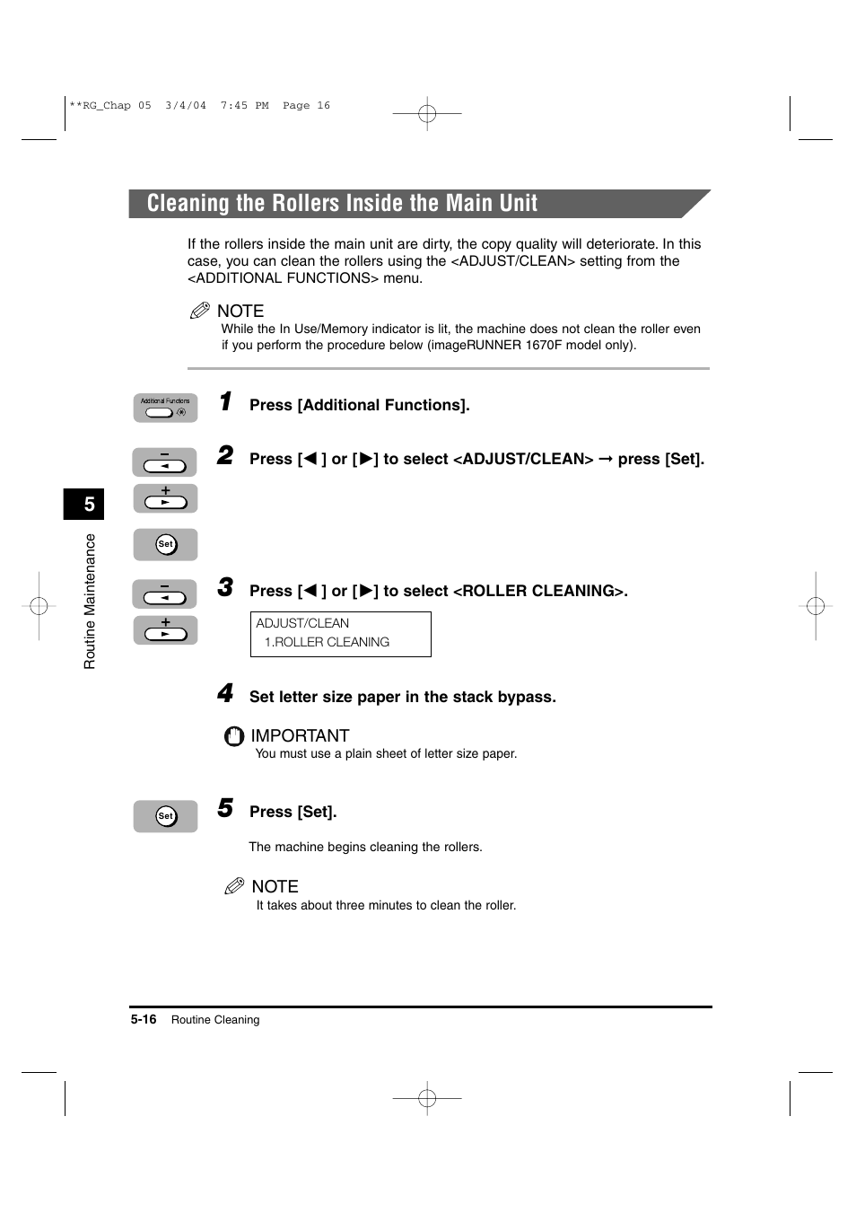 Cleaning the rollers inside the main unit | Canon IMAGERUNNER 1670F User Manual | Page 93 / 134