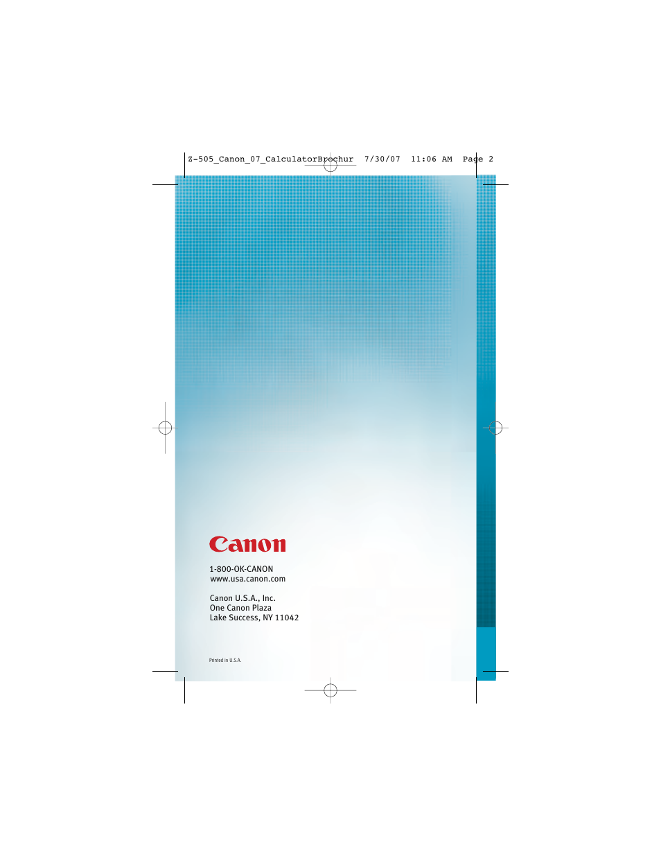Canon Z-505 User Manual | Page 66 / 66