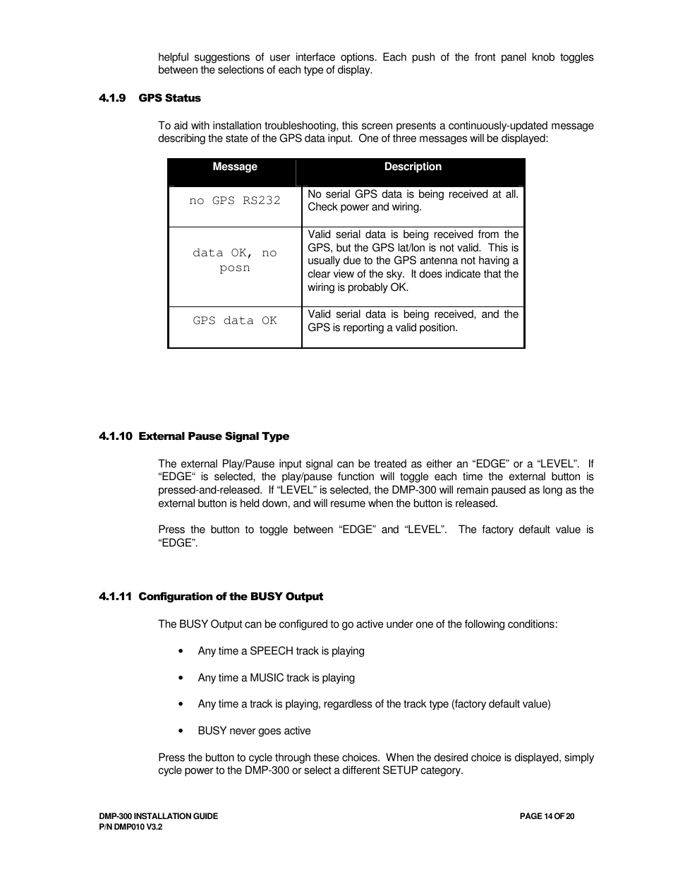 Avionics Innovations DMP-300 (MP3 Player) Installation Manual User Manual | Page 14 / 20