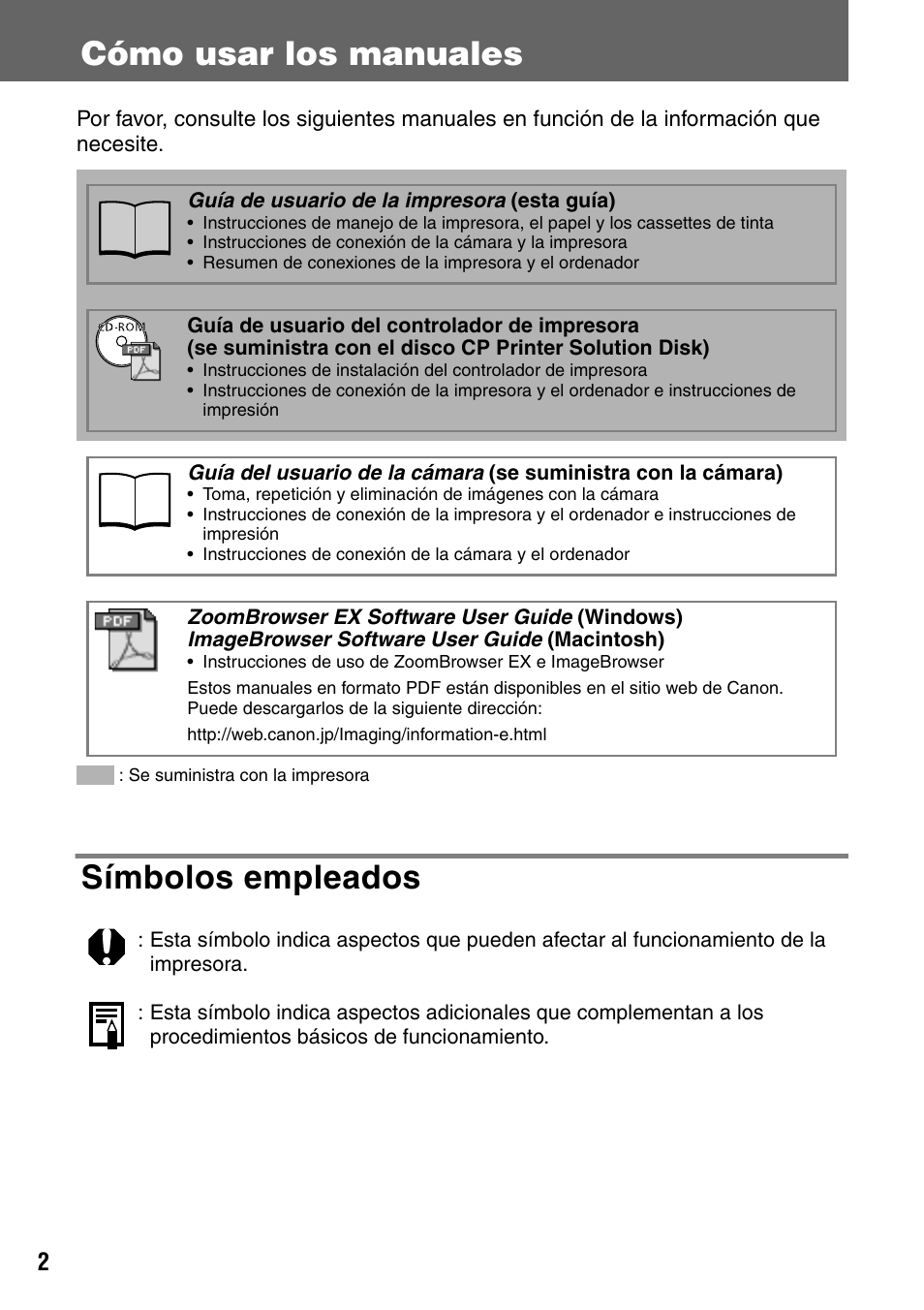 Cómo usar los manuales símbolos empleados | Canon CDI-M113-010 User Manual | Page 53 / 154