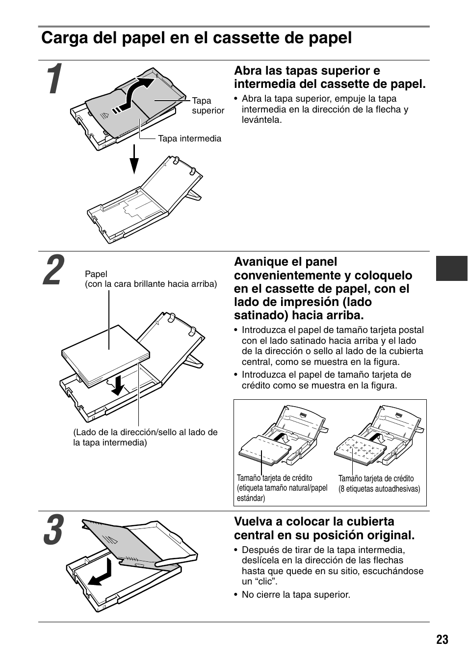 Carga del papel en el cassette de papel | Canon CDI-M113-010 User Manual | Page 74 / 154