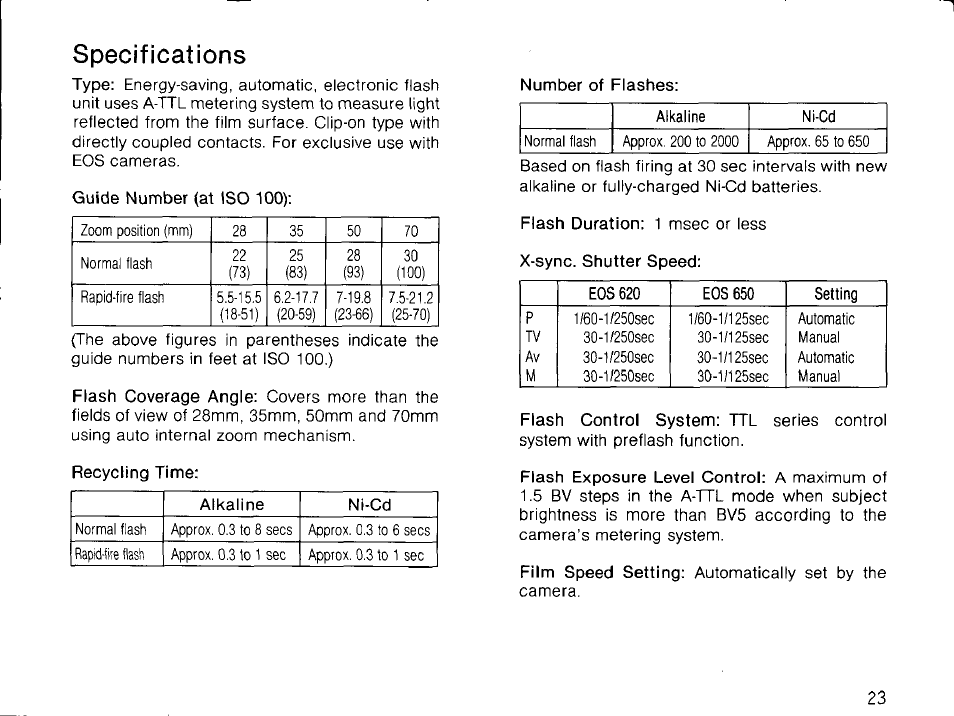 A ^ o | Canon 300 EZ User Manual | Page 23 / 45
