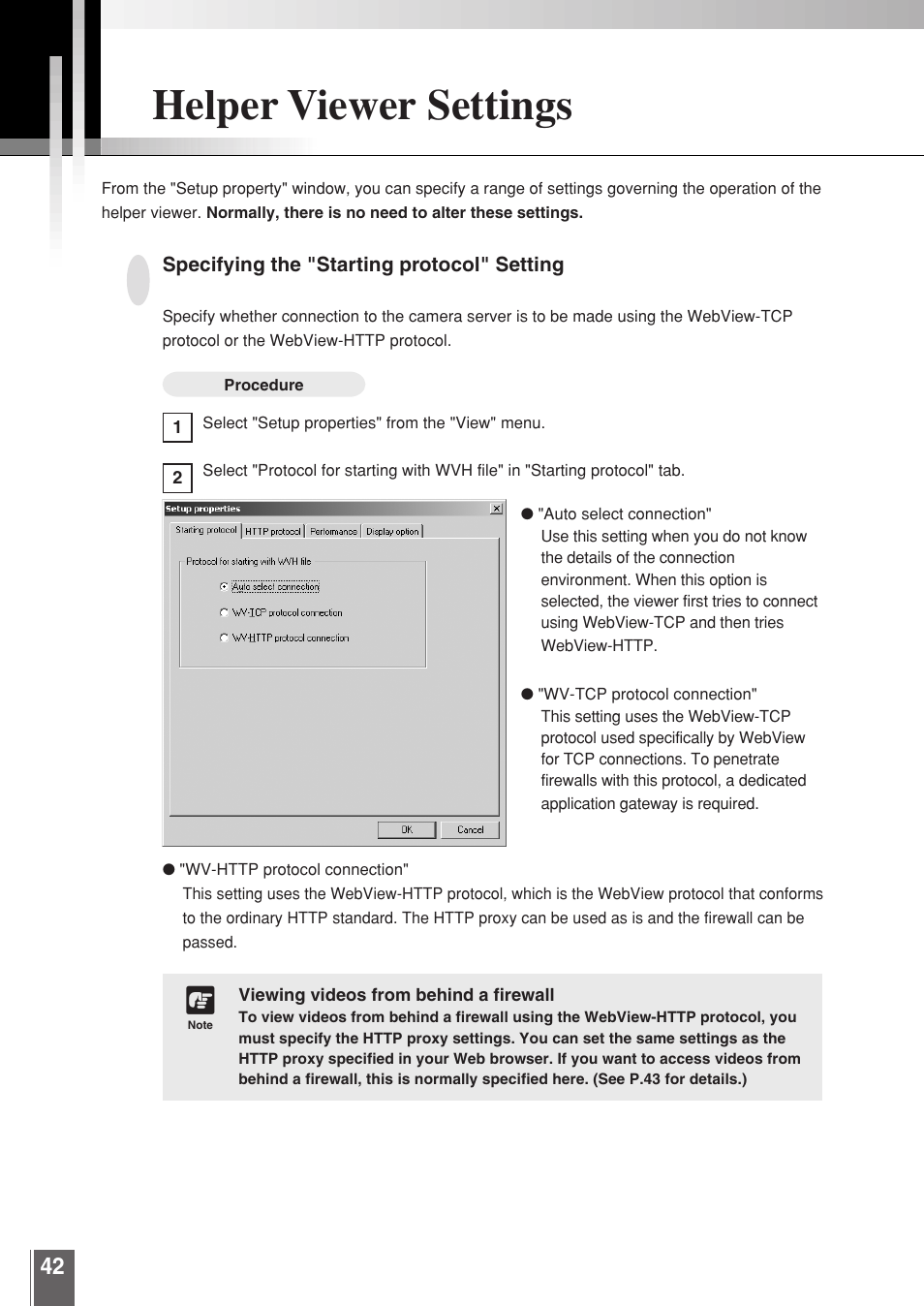Helper viewer settings | Canon WEBVIEW LIVESCOPE 3.2 User Manual | Page 42 / 56