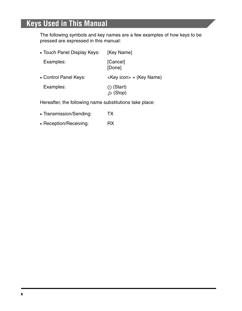 Keys used in this manual | Canon IMAGERUNNER 2230 User Manual | Page 12 / 352
