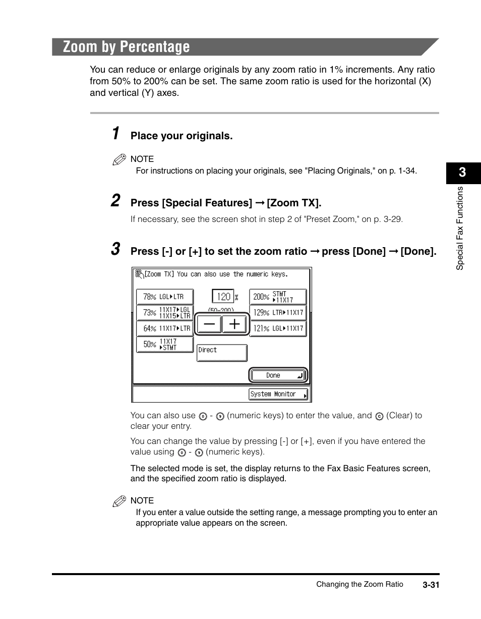 Zoom by percentage, Zoom by percentage -31 | Canon IMAGERUNNER 2230 User Manual | Page 139 / 352