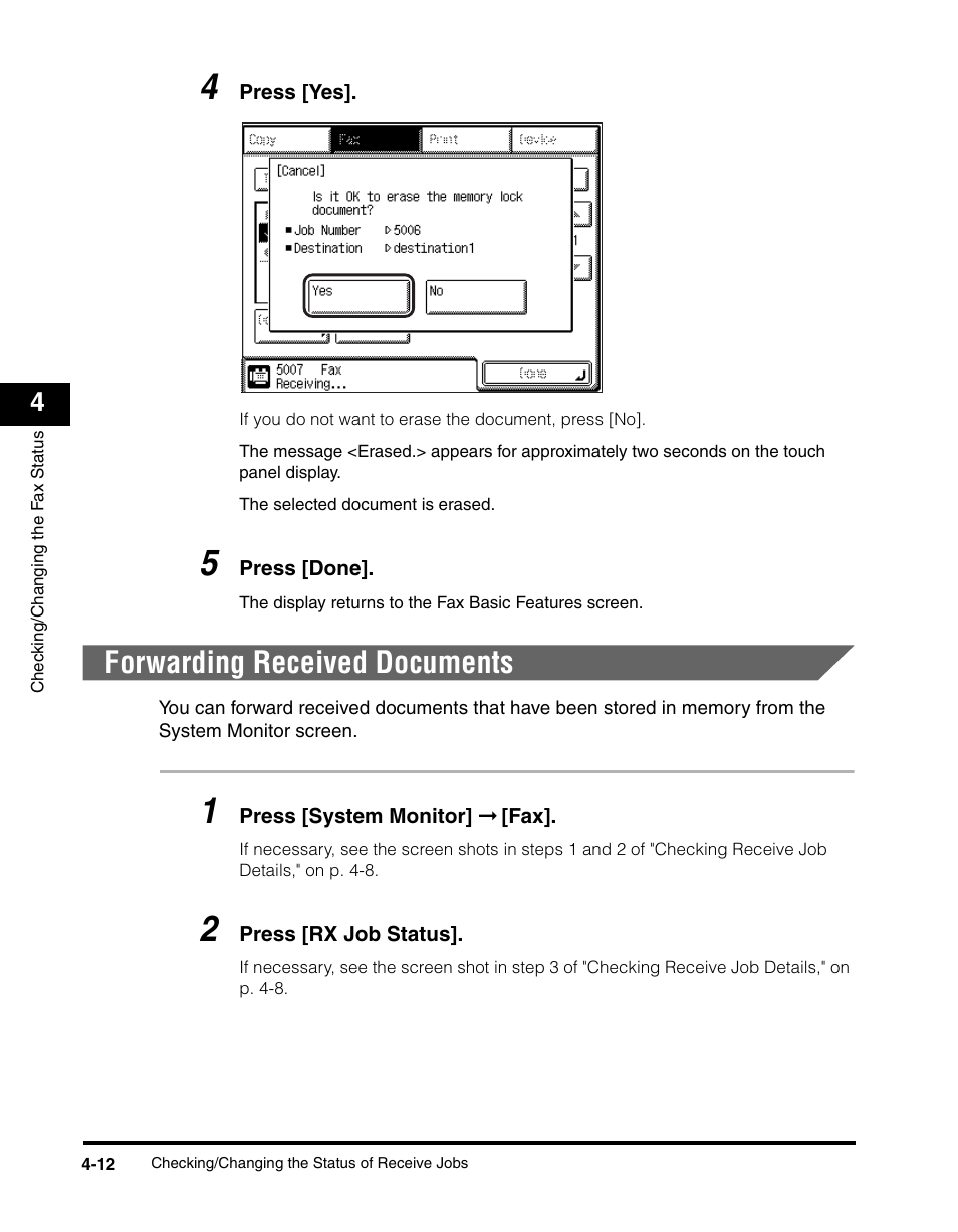 Forwarding received documents, Forwarding received documents -12 | Canon IMAGERUNNER 2230 User Manual | Page 164 / 352